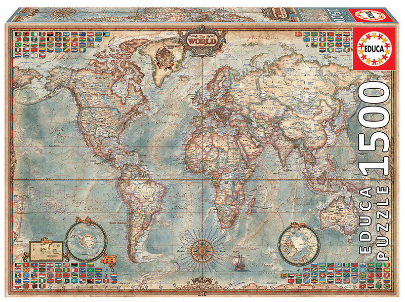 P1500 El Mundo mapa politico