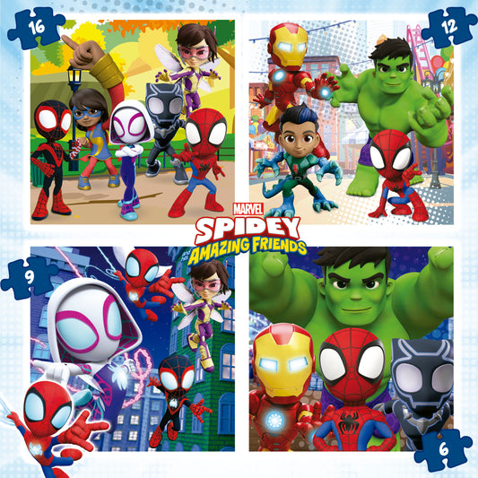 Spidey & friends maletín de puzzles progresivos