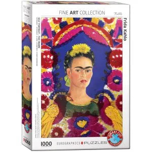 Puzzle : Frida autorretrato con collar de espinas y colibri 1000 pzs.