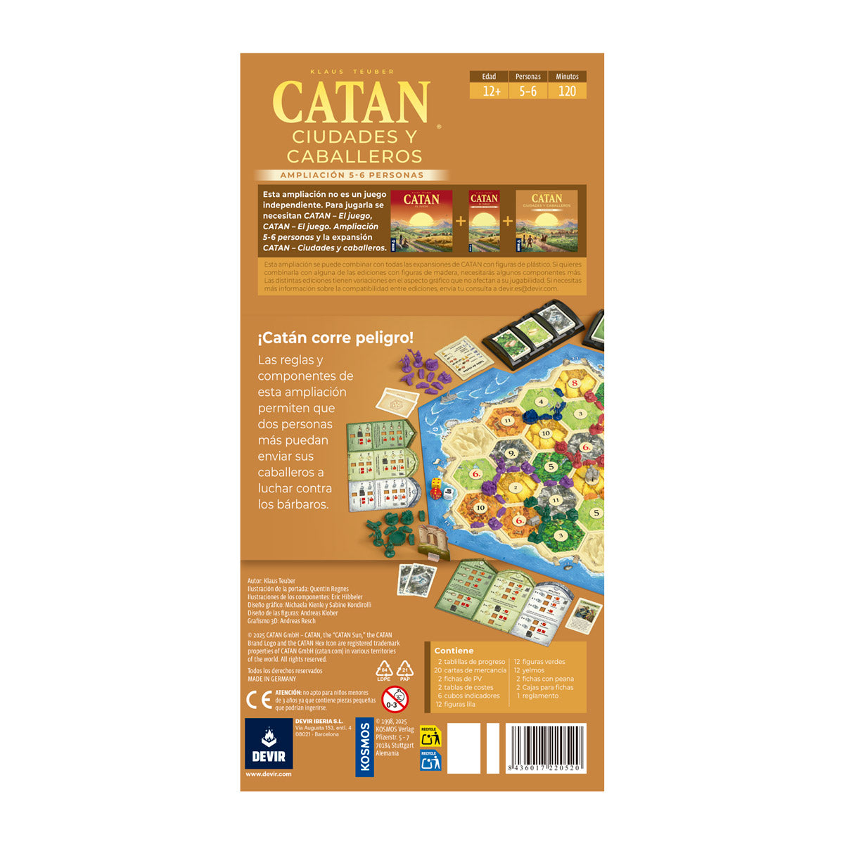 Catán :Ciudades y Caballeros, expansión 5-6 jugadores