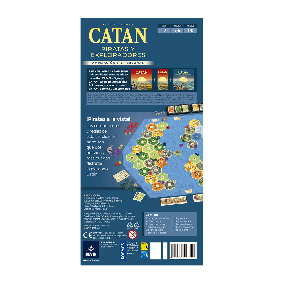 Catán :Piratas y Exploradores, expansión 5-6 jugadores
