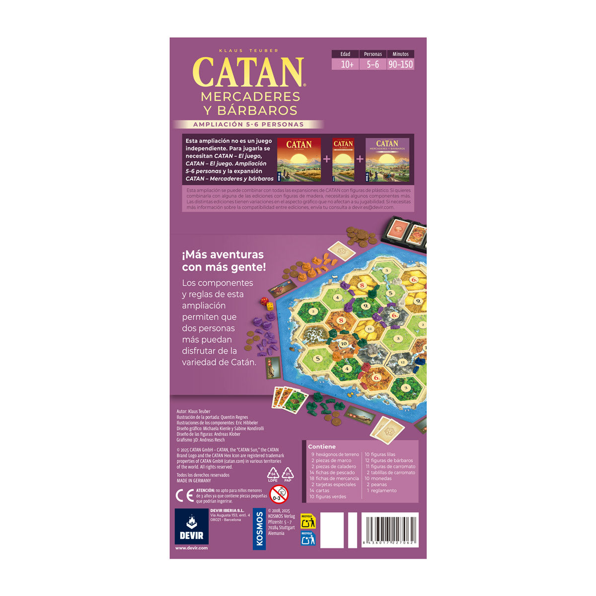 Catán : Mercaderes y Barbaros, expansión 5-6 jugadores