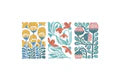 Modern Floral Triptych