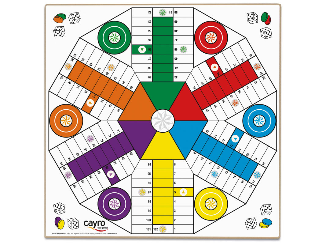 Tablero Parchis 4/6 jugadores