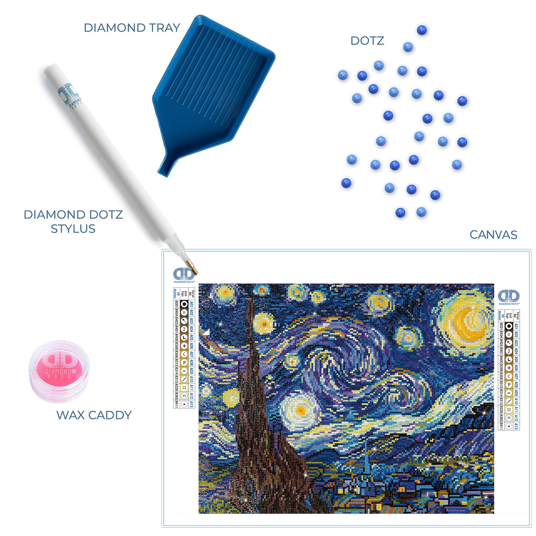 Diamond painting kit: Noche estrellada de Van Gogh