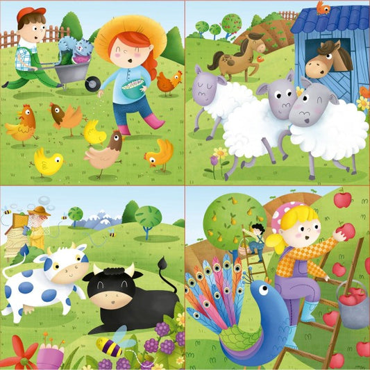 Puzzle progresivo Granja 6,9,12,16 piezas