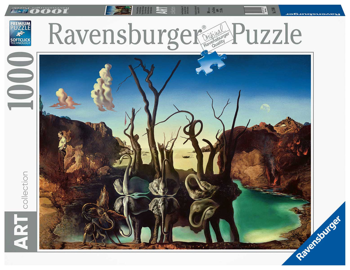 Cisnes que se reflejan como elefantes, Salvador Dalí - puzzle 1000 piezas