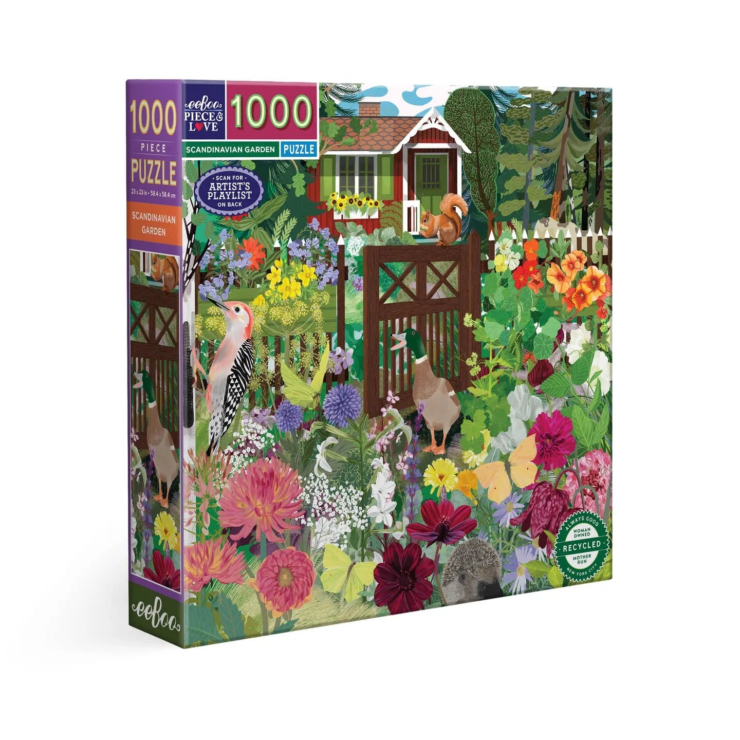 Eeboo Scandinavian Garden 1000 piezas cuadrado