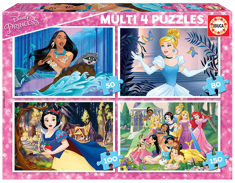 MULTI 4 PUZZ PRINCESAS DISNEY