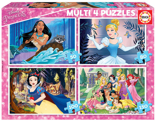 MULTI 4 PUZZ PRINCESAS DISNEY