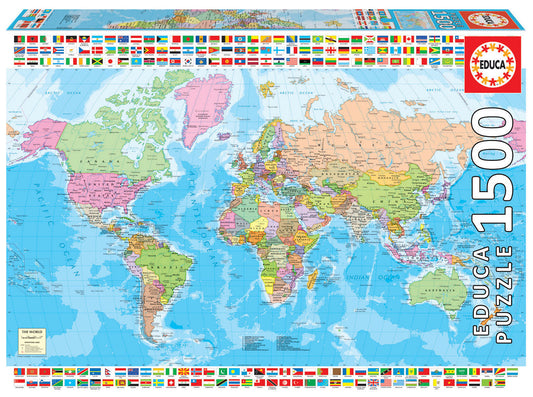 MAPAMUNDI POLÍTICO FSC - PUZZLE 1500 PIEZAS