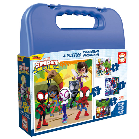 Spidey & friends maletín de puzzles progresivos