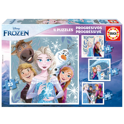 Puzzle progresivo Frozen 12,16,20,25 piezas