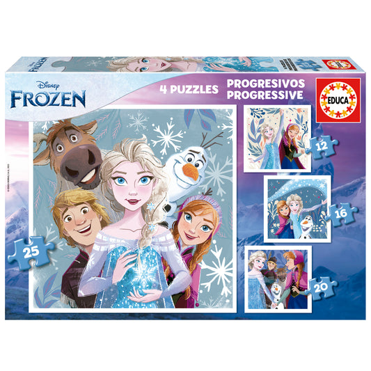 Puzzle progresivo Frozen 12,16,20,25 piezas
