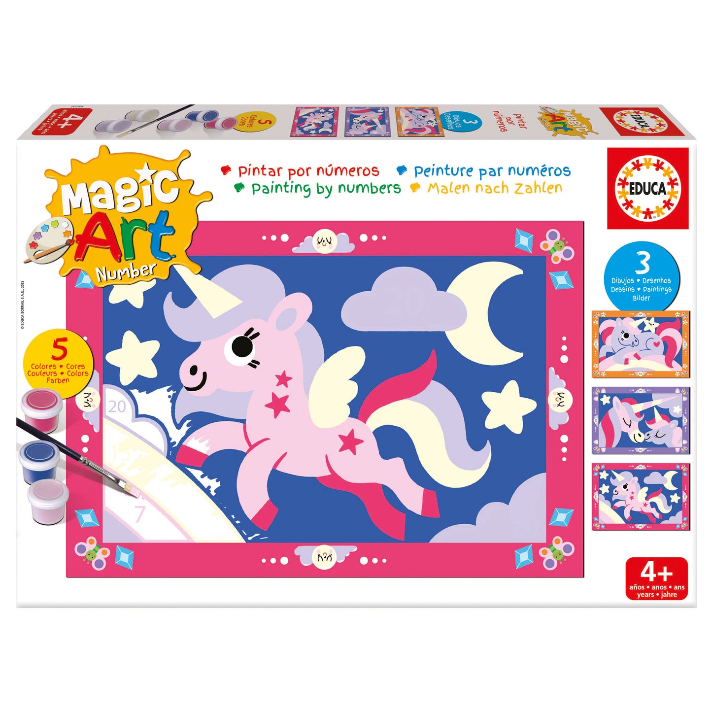 NUMBER ART UNICORNIOS 4+