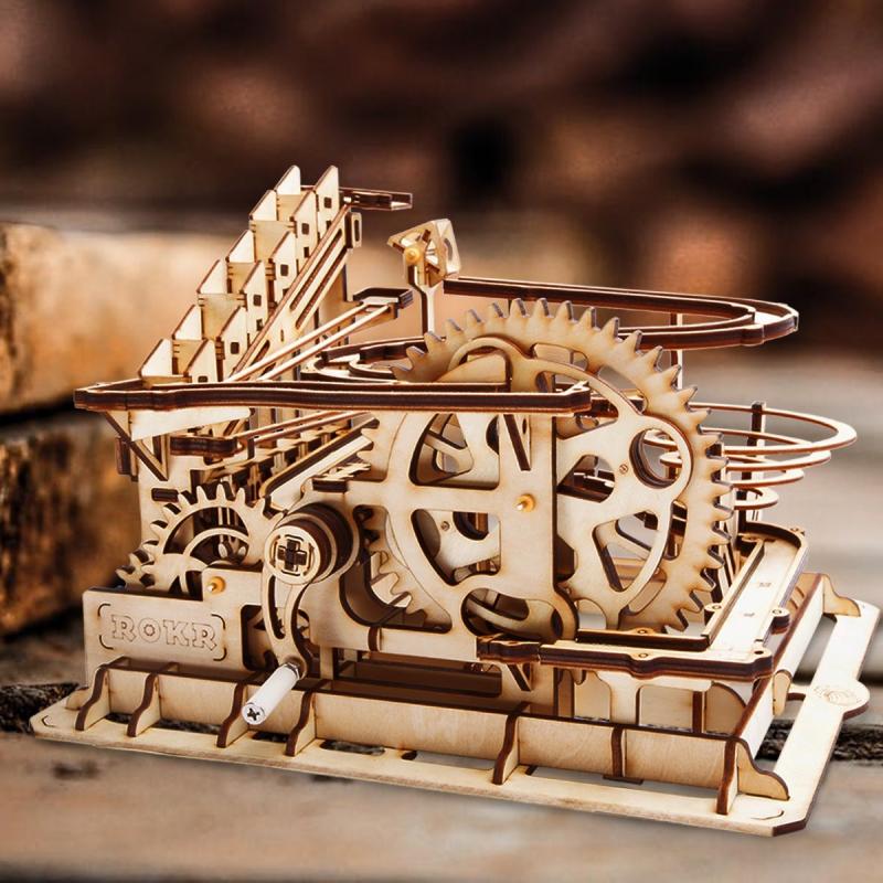 Maqueta Madera Laberinto Canicas Espiral