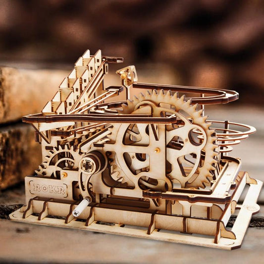 Maqueta Madera Laberinto Canicas Espiral