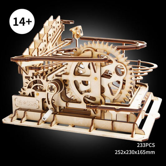 Maqueta Madera Laberinto Canicas Espiral