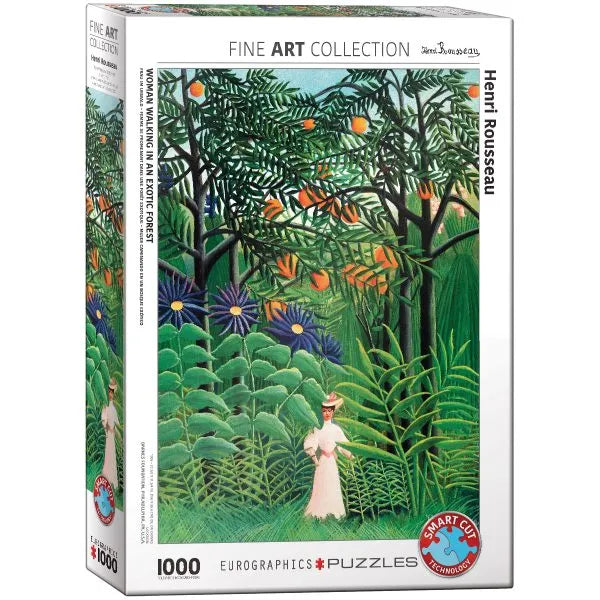 Woman in an Exotic Forest by Henrry rousseau 1000 piezas