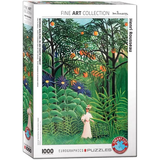 Woman in an Exotic Forest by Henrry rousseau 1000 piezas