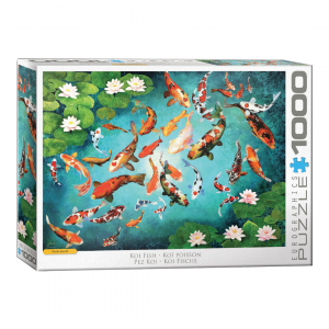 Puzzle: Estanque de peces koi 1000 piezas.