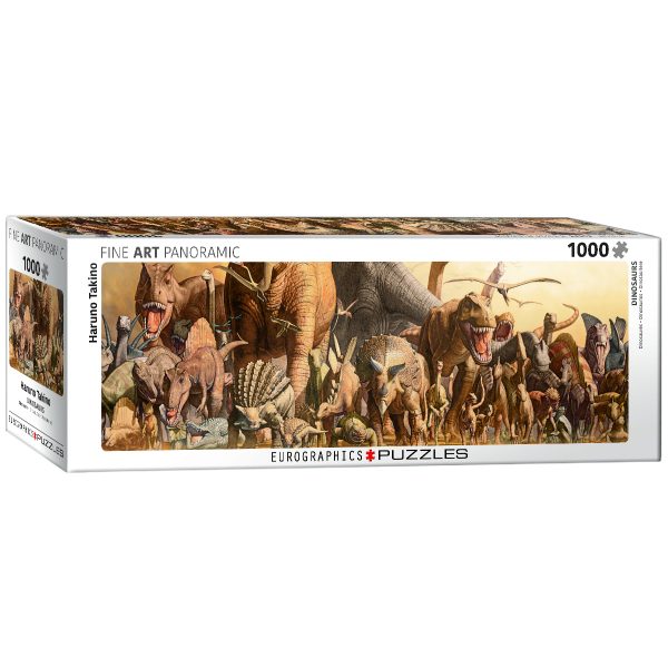 Dinosaurios , Haruo takino - Puzzle panorámico 1000 piezas