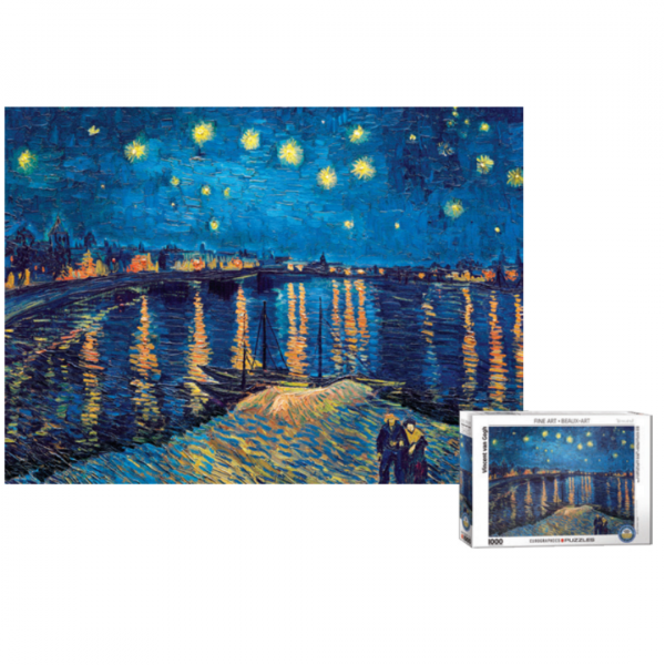 Puzzle 1000 piezas Noche estrellada sobre el Rhin