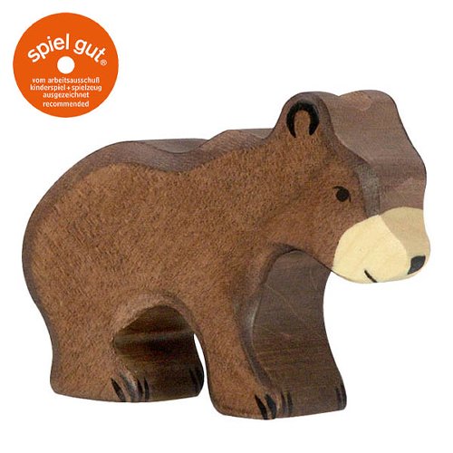 Oso marron pequeño madera