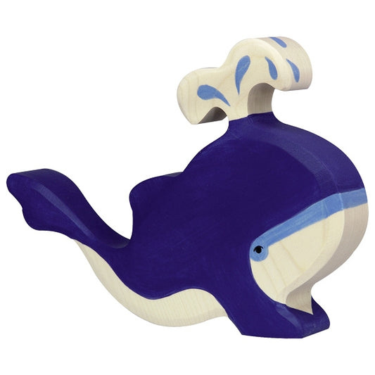 Ballena azul con fuente