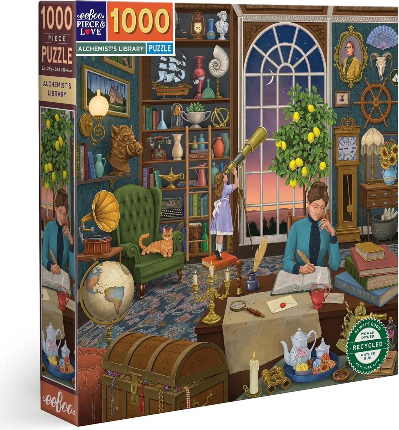 Eeboo Alchemist's Library 1000 piezas cuadrado