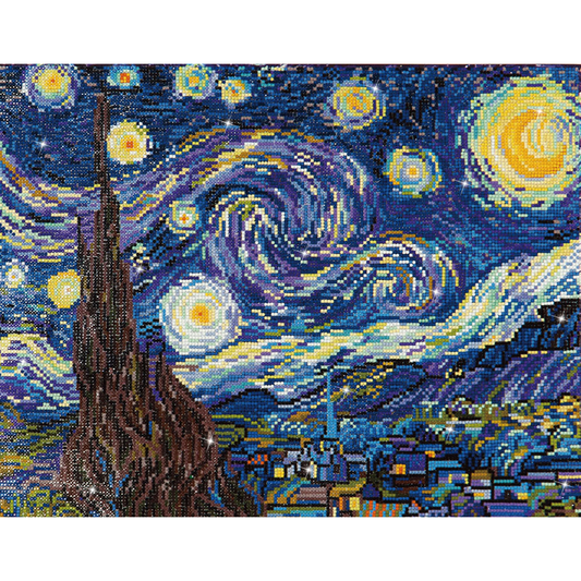 Diamond painting kit: Noche estrellada de Van Gogh