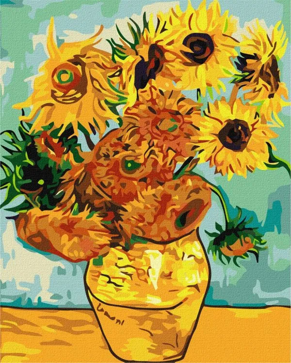 PINTAR POR NUMEROS-GIRASOLES DE VAN GOGH