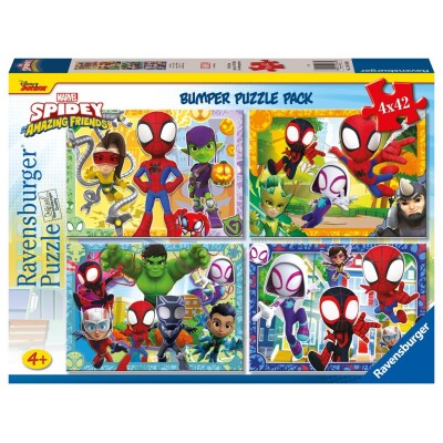 Spidey Y Sus Sorprendentes Amigos Puzzle 4 En 1 Piezas