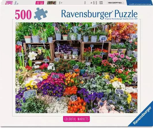 Mercado De Flores En Francia Puzzle 500 Piezas