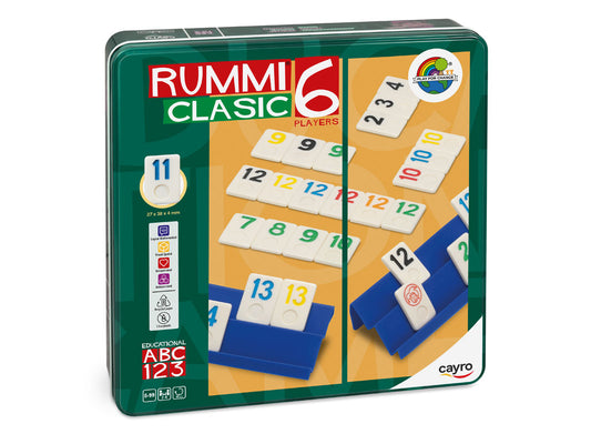Rummi 6 jugadores metal box