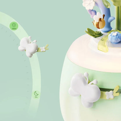 Minty Camellia Lamp