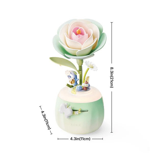 Minty Camellia Lamp