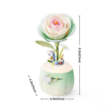 Minty Camellia Lamp