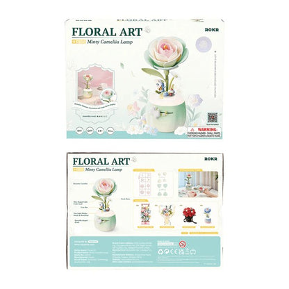 Minty Camellia Lamp