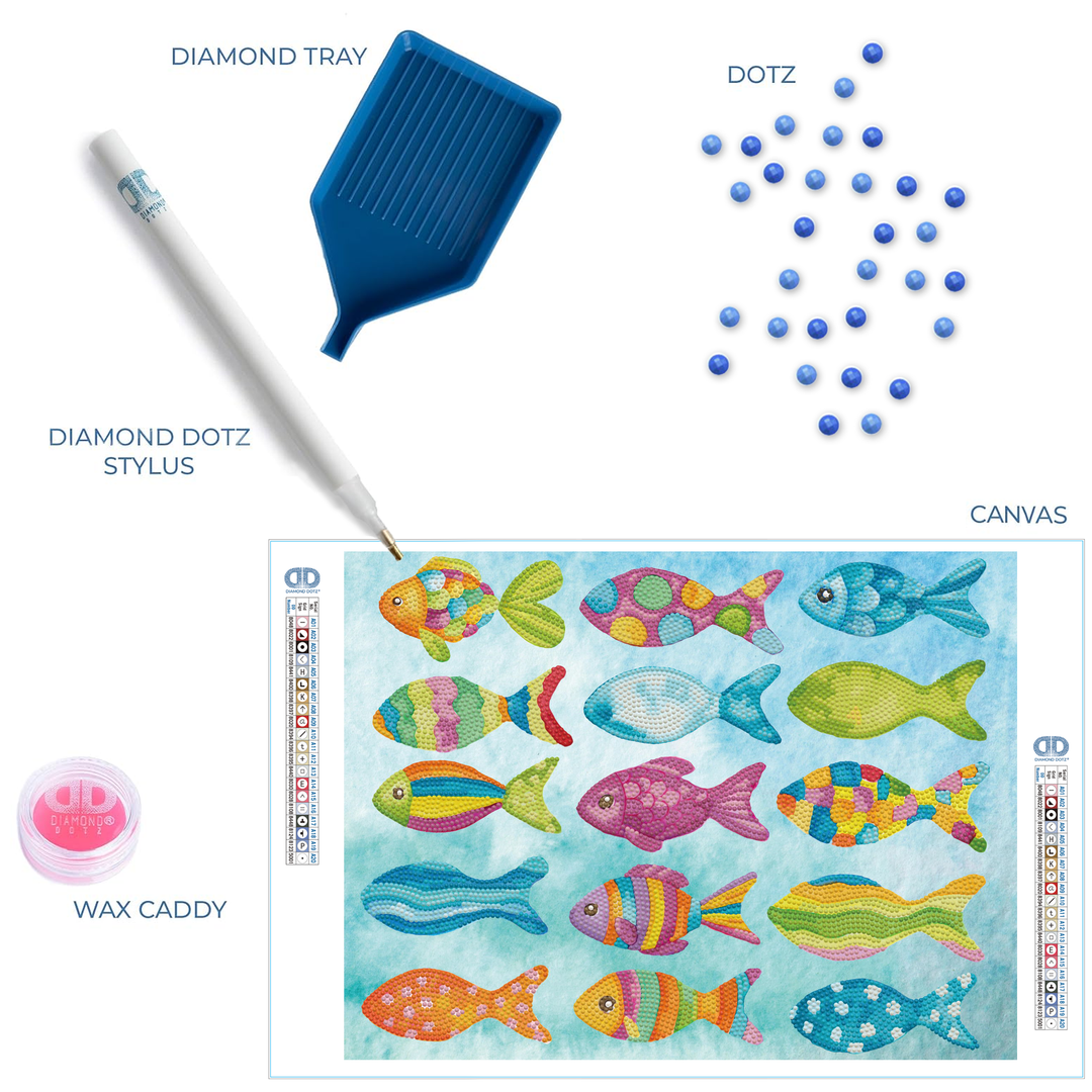 Diamond painting kit: Peces
