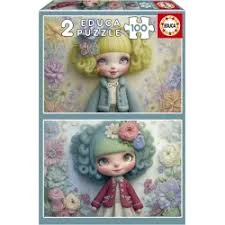 CHICAS FLORALES - PUZZLE 2X100 PIEZAS