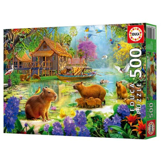 PUEBLO DE CAPIBARAS PUZZLE 500 PIEZAS