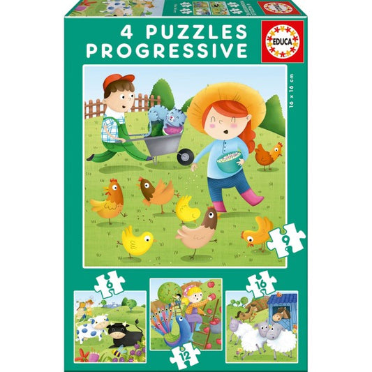 Puzzle progresivo Granja 6,9,12,16 piezas