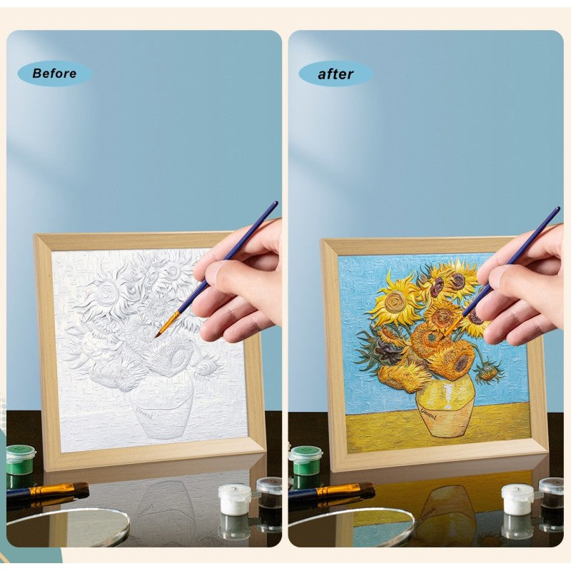 Pintura 3D Grande : Girasoles Van Gogh