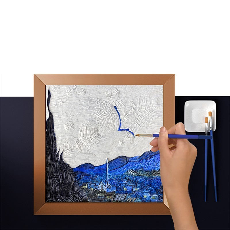 Pintura 3D Grande : Noche estrellada Van Gogh